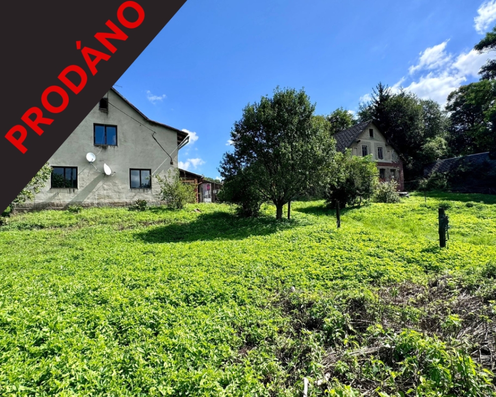 Dům se stodolou Prostřední Staré Buky, pozemek 5000 m2